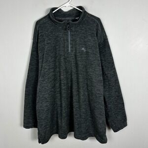 Tommy Bahama Cloud Peak Grey Fleece Half Zip Pullover Sweater Mens Size 3XLB 3XL